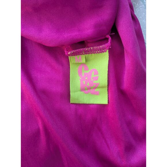 Cult Gaia Bratz RARE Sz M KUMI Cutout Hot Pink Raspberry Midi Dress - Picture 6 of 8